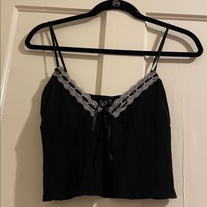Windsor Black Gothic Lace Trim Cami